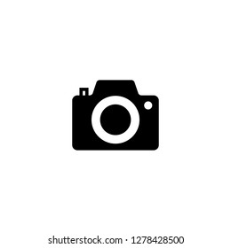 Camera Icon in trendy flat style isolated on white background. Camera, photo icon. Photograph, photographer, flash, device, shot symbol icon