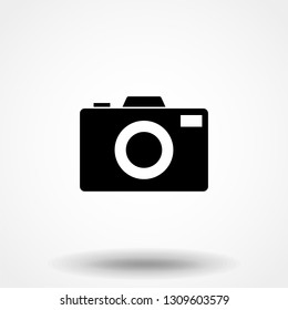 Camera Icon in trendy flat style isolated on grey background. Camera symbol for your web site design, logo, app, UI. Vector illustration, EPS10.