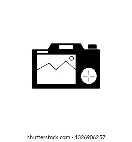 Camera Icon in trendy flat style isolated on grey background. Camera symbol for your web site design, logo, app. Vector illustration