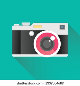 Camera Icon in trendy flat style concept. Flat design vector stylish illustration with modern colors. Isolated on stylish background. Camera symbol for your web site design, logo, app, and UI.