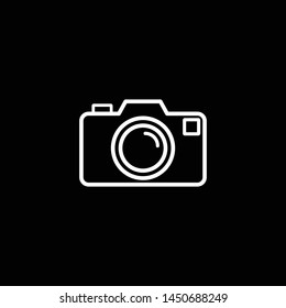 Camera Icon in trendy flat style isolated on grey background. Camera symbol for your web site design, logo, app, UI. Vector illustration, EPS10, Premium.
