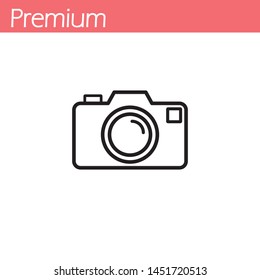 Camera Icon in trendy flat style isolated on grey background. Camera symbol for your web site design, logo, app, UI. Vector illustration, EPS10, Premium.