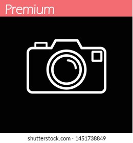 Camera Icon in trendy flat style isolated on grey background. Camera symbol for your web site design, logo, app, UI. Vector illustration, EPS10, Premium.
