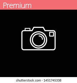 Camera Icon in trendy flat style isolated on grey background. Camera symbol for your web site design, logo, app, UI. Vector illustration, EPS10, Premium.