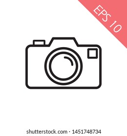 Camera Icon in trendy flat style isolated on grey background. Camera symbol for your web site design, logo, app, UI. Vector illustration, EPS10, Premium.