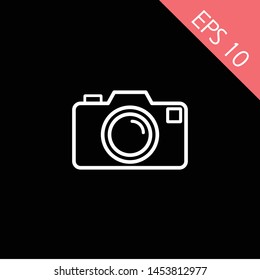 Camera Icon in trendy flat style isolated on grey background. Camera symbol for your web site design, logo, app, UI. Vector illustration, EPS10, Premium.