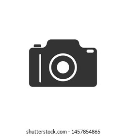 Camera Icon in trendy flat style isolated on white background.