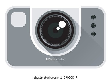 Camera icon trendy in flat style vector on white background.
