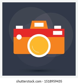 Camera Icon in trendy flat style isolated on grey background. Camera symbol for your web site design, logo, app, UI. Vector illustration, EPS10