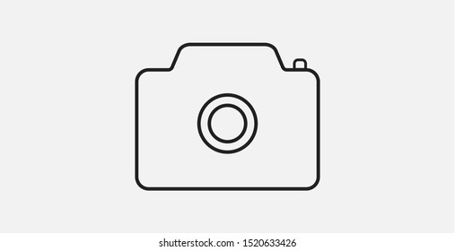 Camera icon in trendy flat style isolated on grey background. Camera symbol for your web site design, logo, app, UI. Vector illustration, EPS10.