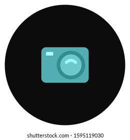 Camera Icon in trendy flat style isolated on grey background. Camera symbol for your web site design