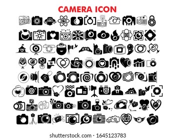 Camera Icon in trendy flat style isolated on grey background. Camera symbol for your web site design, logo, app, UI. Vector illustration.