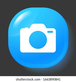 Camera Icon in trendy flat style