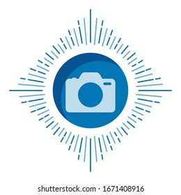 Camera Icon in trendy flat style