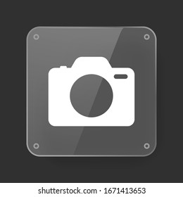 Camera-Symbol im trendigen Flachstil