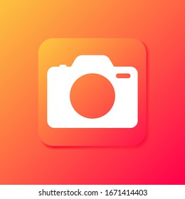 Camera Icon in trendy flat style