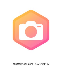 Camera-Symbol im trendigen Flachstil