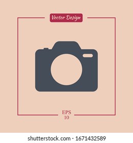 Camera Icon in trendy flat style