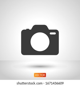 Camera Icon in trendy flat style