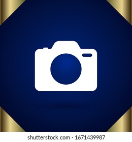 Icono de cámara en estilo plano moderno