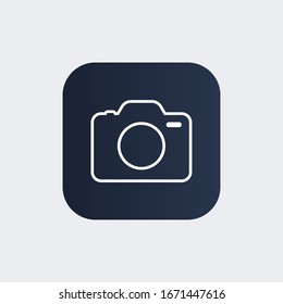 Camera Icon in trendy flat style