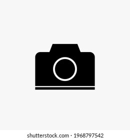 Camera Icon in trendy flat style isolated on white background. Camera symbol for your web site design, logo, app. Vector illustration.