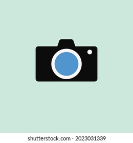 Icono de cámara en estilo plano de moda. Símbolo de cámara para el diseño de su sitio web, logotipo, aplicación, interfaz de usuario. Ilustración del vector, EPS10.