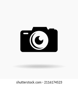 Camera Icon in trendy flat style isolated on gray background. Camera symbol vector design EPS10. for you app, ui, etc