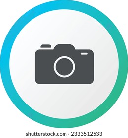 Camera Icon in trendy flat style isolated on grey background. Camera symbol for your web site design, logo, app, UI. Vector illustration, EPS10.