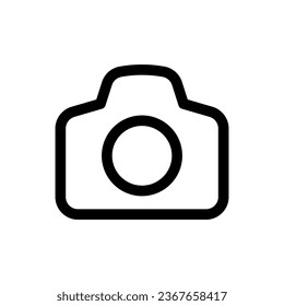 Kamerasymbol im trendigen, flachen Stil einzeln auf weißem Hintergrund. Silhouettensymbol der Kamera für Webdesign, Logo, App, Benutzeroberfläche. Vektorgrafik, EPS10.