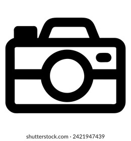 icono de cámara en estilo plano de moda, icono vector