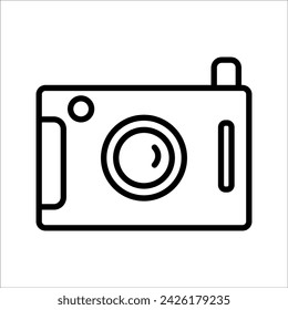 Kamera-Ikone im trendigen flachen Stil isoliert auf grauem Hintergrund. Kamerasymbol für Ihr Website-Design, Logo, App, UI. Vektorgrafik,