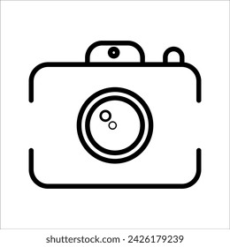 Camera Icon in trendy flat style isolated on grey background. Camera symbol for your web site design, logo, app, UI. Vector illustration,