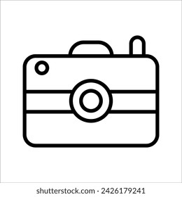 Camera Icon in trendy flat style isolated on grey background. Camera symbol for your web site design, logo, app, UI. Vector illustration,
