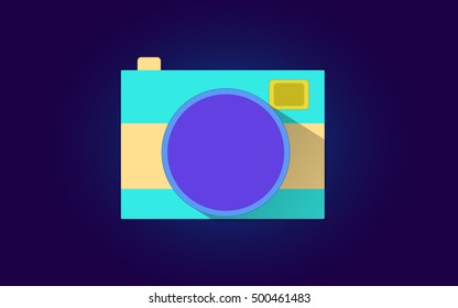 Camera Icon in trendy flat style, Camera symbol for your web site design, logo, app, Vector illustration