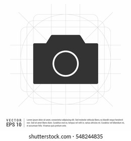 Camera Icon in trendy flat style isolated on grey background. Camera symbol for your web site design, logo, app, UI. Vector illustration, EPS10.

