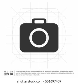 Camera Icon in trendy flat style isolated on grey background. Camera symbol for your web site design, logo, app, UI. Vector illustration, EPS10.

