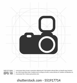 Camera Icon in trendy flat style isolated on grey background. Camera symbol for your web site design, logo, app, UI. Vector illustration, EPS10.

