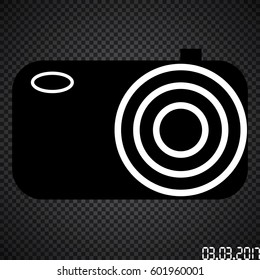 Camera Icon in trendy flat style isolated on grey background. Camera symbol for your web site design, logo, app, UI. Vector illustration, EPS10.