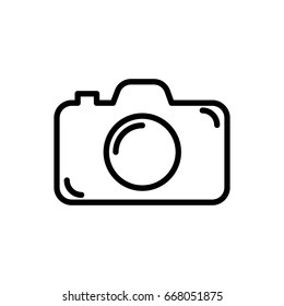 Camera Icon In Trendy Flat Style Isolated On Grey Background. Camera Symbol For Your Web Site Design, Logo, App, Ui. Vector Illustration, Eps10.