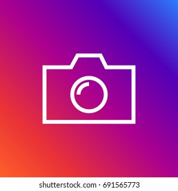 Camera Icon in trendy flat style isolated on colorful background. Camera symbol for your web site design, logo, app, UI. Vector illustration, EPS10.
