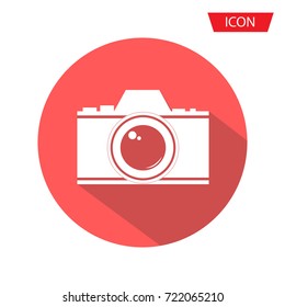 Camera Icon in trendy flat style isolated on background