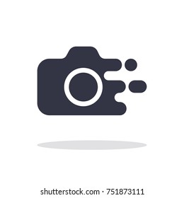 Camera icon in trendy flat style isolated on white background camera symbol for your web site, logo and other