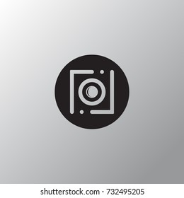 camera icon in trendy isolated on grey background.Vector illustration.