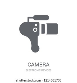 Camera icon. Trendy Camera logo concept on white background from Electronic Devices collection. Suitable for use on web apps, mobile apps and print media.
