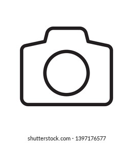 Camera icon in trendy outline style design. Vector graphic illustration. Camera symbol for website design, logo, app, and ui. Editable vector stroke. Pixel perfect. EPS 10.