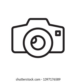 Camera icon in trendy outline style design. Vector graphic illustration. Camera symbol for website design, logo, app, and ui. Editable vector stroke. Pixel perfect. EPS 10.