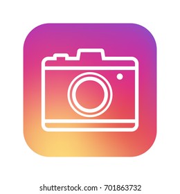 Camera Icon in trendy style on white background. Camera symbol for your web site design, logo, Vector illustration