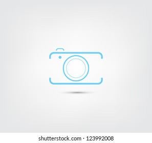 Camera icon for UI user interface or application for smartphone and tablets. Photography, picture, photo. Clean and modern style