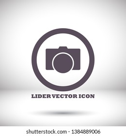 Camera Icon VECTOR 10  EPS. lorem ipsum Flat Design JPG